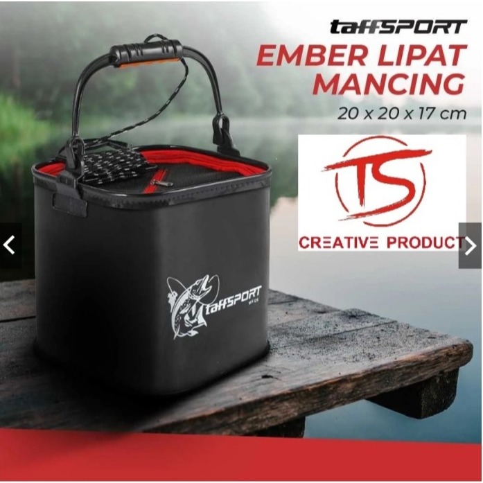 TaffSPORT tas mancing ember mancing Ember Lipat Mancing Tempat Ikan Folding Fishing Bucket tas panci