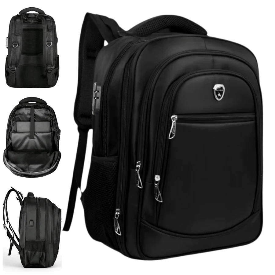 Polo GIVES 20 In EXPANDABLE Tas Ransel Kerja Tas sekolah Kunci Usb Port Polo