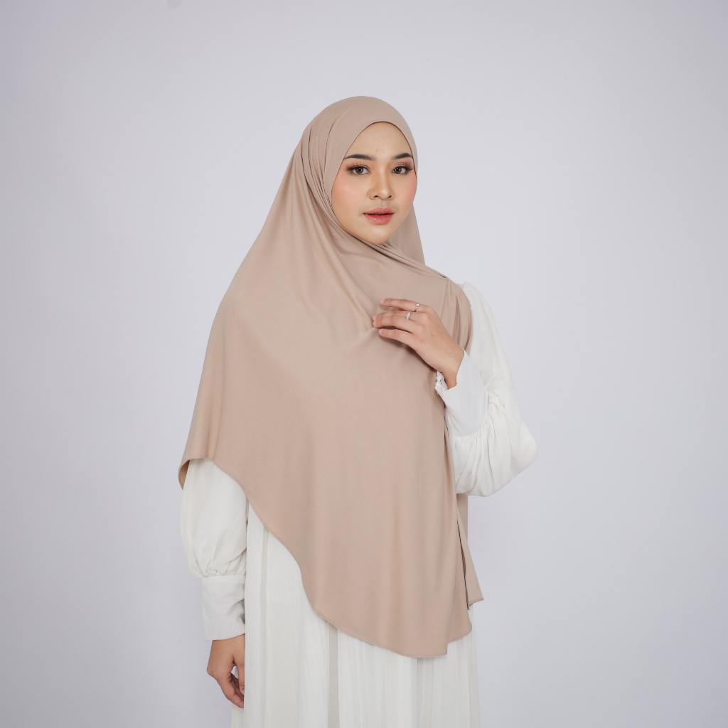 Hijab Pashmina Jersey Instan Jahit Dagu Syar'i Jumbo 200