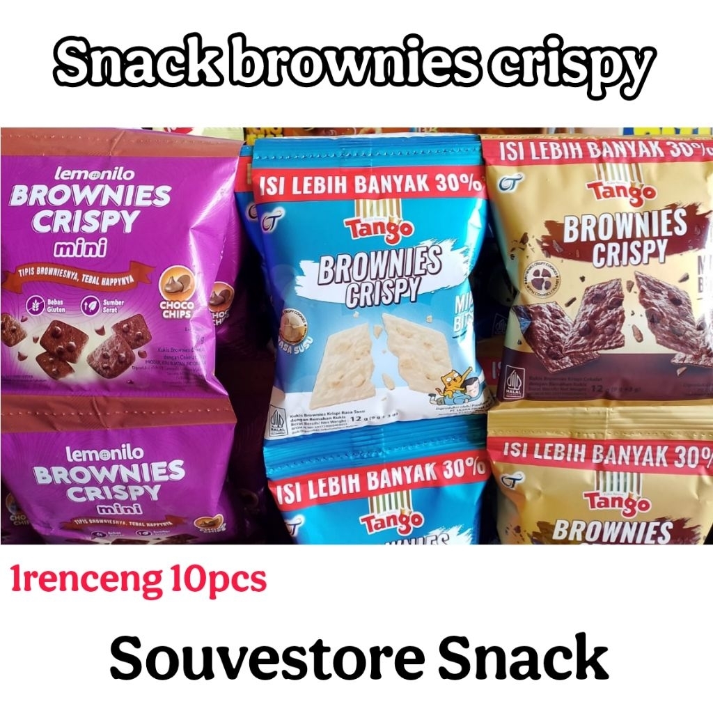 OT Tanggo Brownies Crispy Mini Bites Renceng isi 10 Lemonilo Brownies Crispy Sachet renceng isi 10