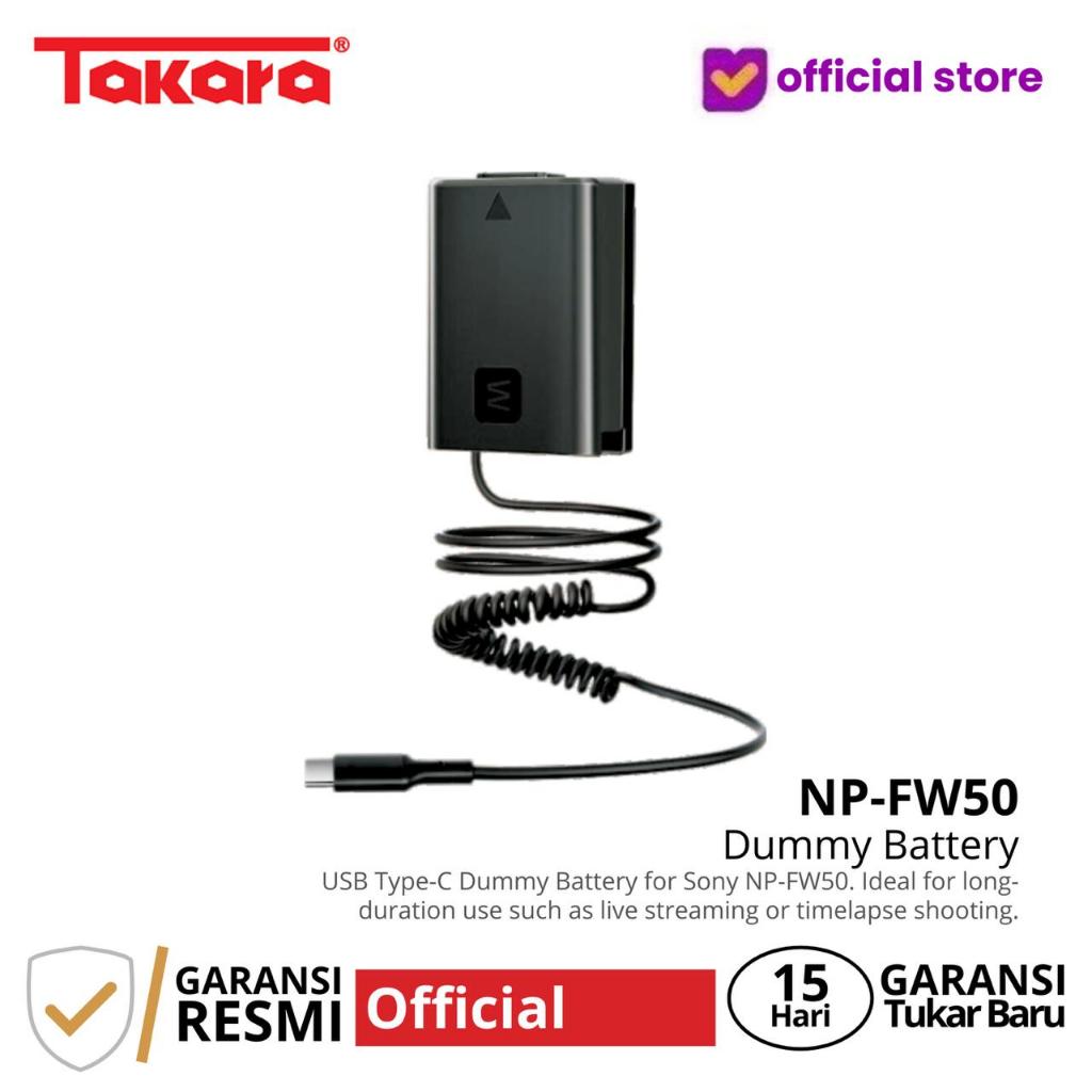 Takara Dummy Battery USB Type-C for SONY NP-FW50