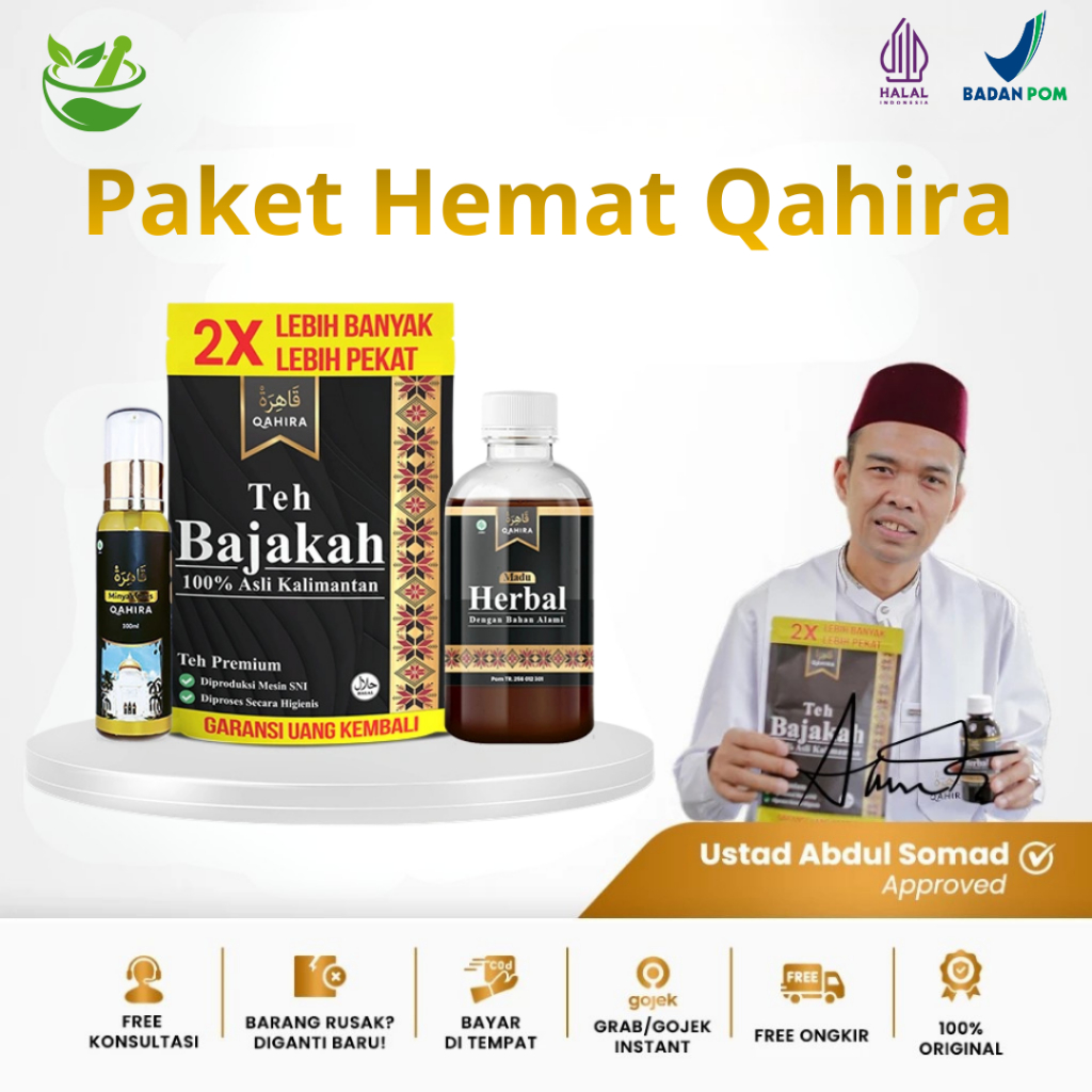 Qahira Obat Herbal Minyak Qahira Teh Bajakah Atasi Benjolan, Tumor, Lipoma, Kista, Benjolan BPOM