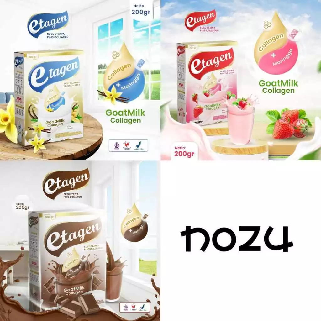 ETAGEN SUSU COLLAGEN 200 GRAM - GOAT MILK COLLAGEN - SUSU KAMBING ETAWA BUBUK + KOLAGEN UNTUK MERAWA