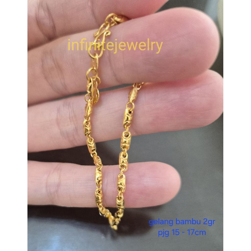 Gelang bambu ukir mas muda