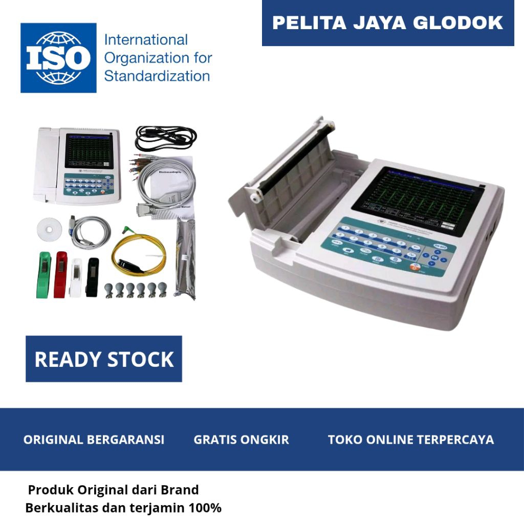 Digital 12-lead 12-channel Electrocardiograph ECG/EKG CONTEC ECG1200G