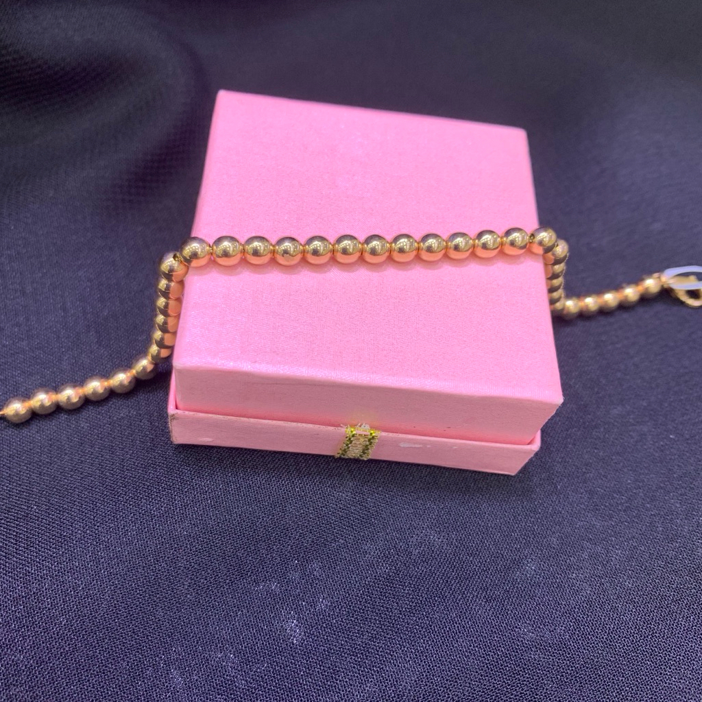 gelang tangan biji lada kadar emas 750/75%