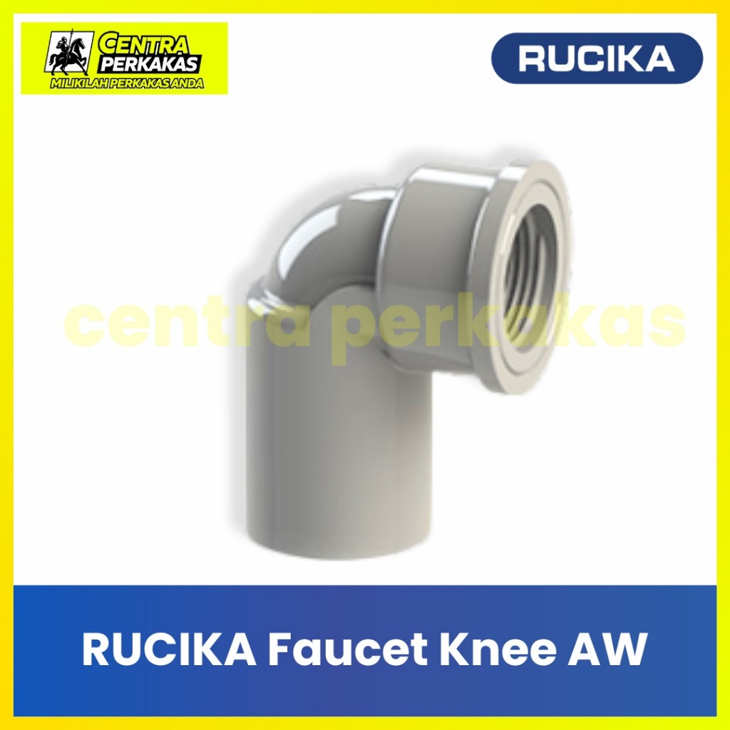 Rucika Faucet Knee Fitting Pipa PVC  Drat Dalam AW (L Keran Tebal)