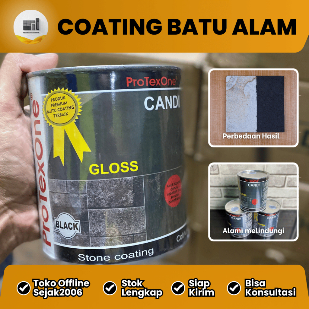 Coating Batu Alam ProtexOne  Candi • Pelapis Batu Alam • Pengkilap & Pelindung Batu
