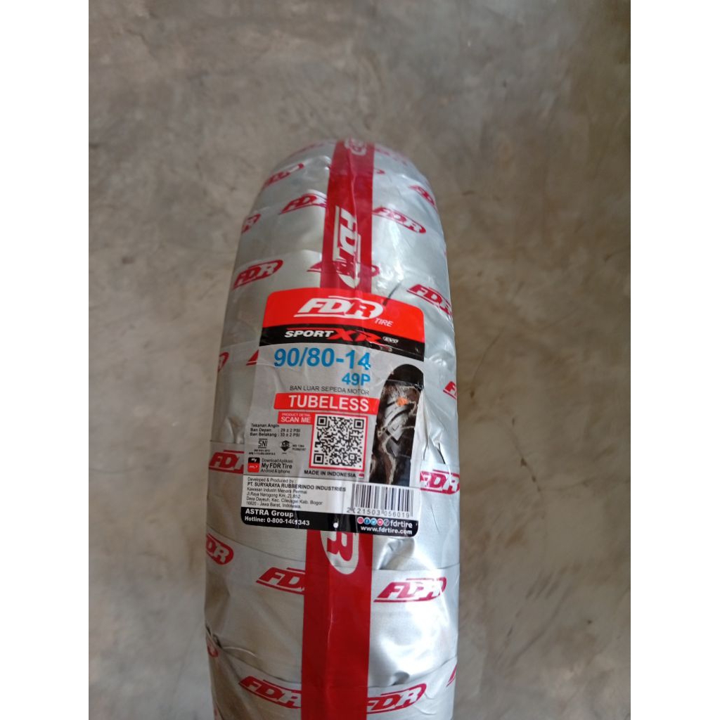 BAN TUBLESS FDR SPORT XR EVO 90/80 RING 14