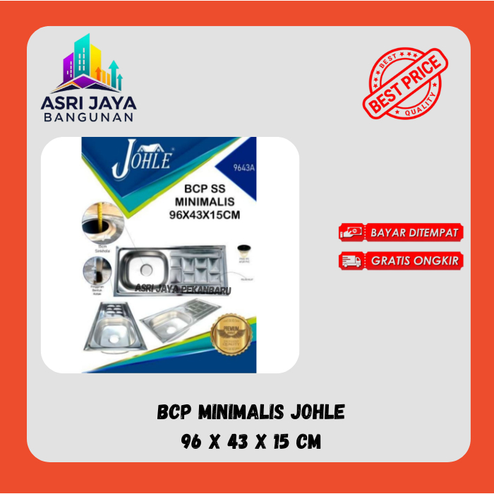 Bak Cuci Piring Johle ukuran 96 x 43 BCP minimalis / BCP Johle 96 x 43