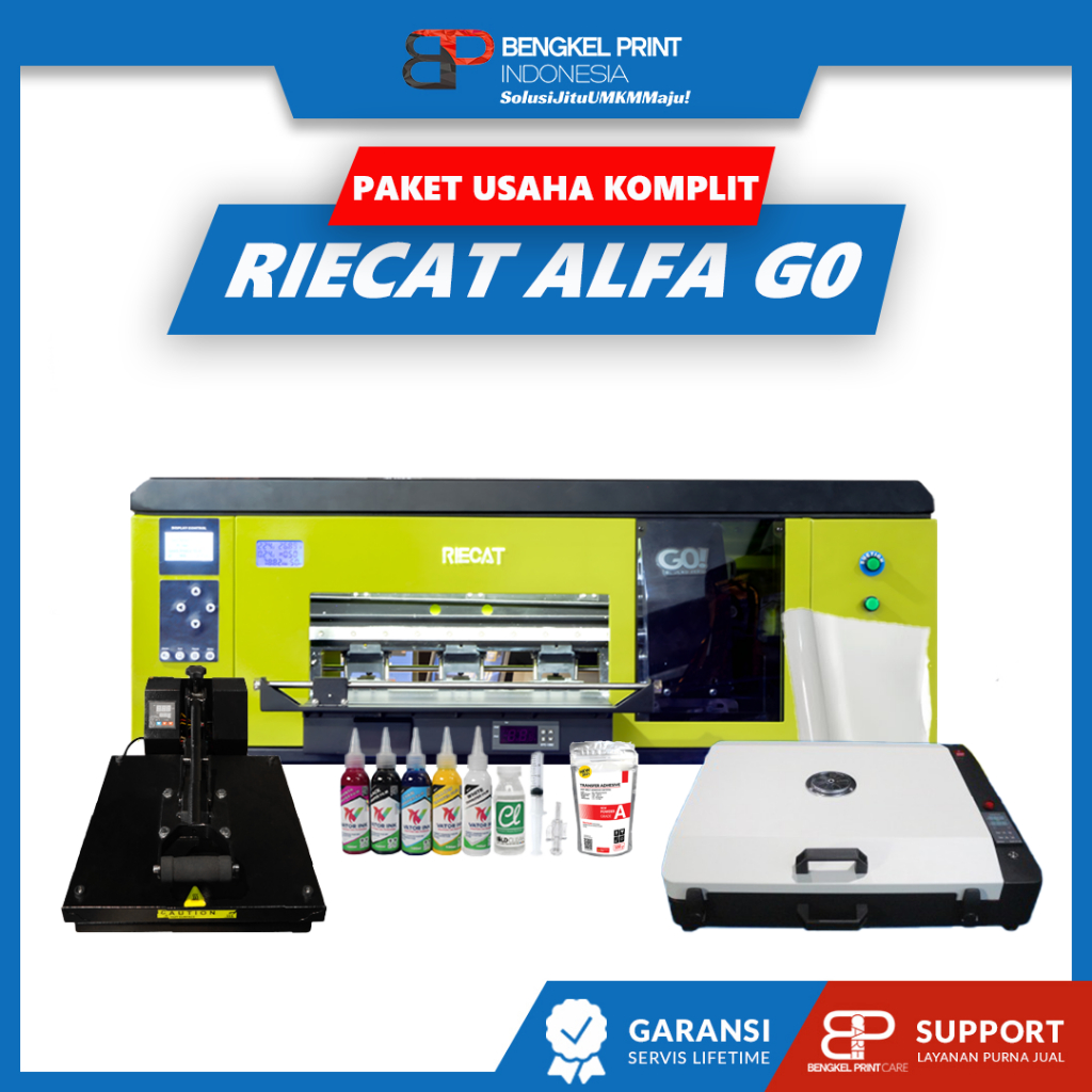 Paket Usaha Sablon DTF | Paket Printer DTF Large Format ALFA G0 Lengkap