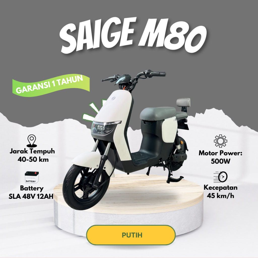 Sepeda Listrik Roda 2 | SAIGE M80 PRO
