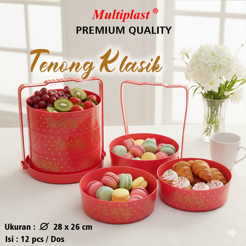 Rantang Plastik 3 Susun Tenong Susun KLASIK MULTIPLAST