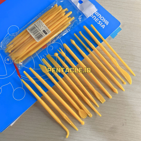 Clay Tools Pembentuk Kerajinan Tanah Liat Isi 14pcs Alat Sculpting Fondant Bahan Plastik Dekoasri Pa