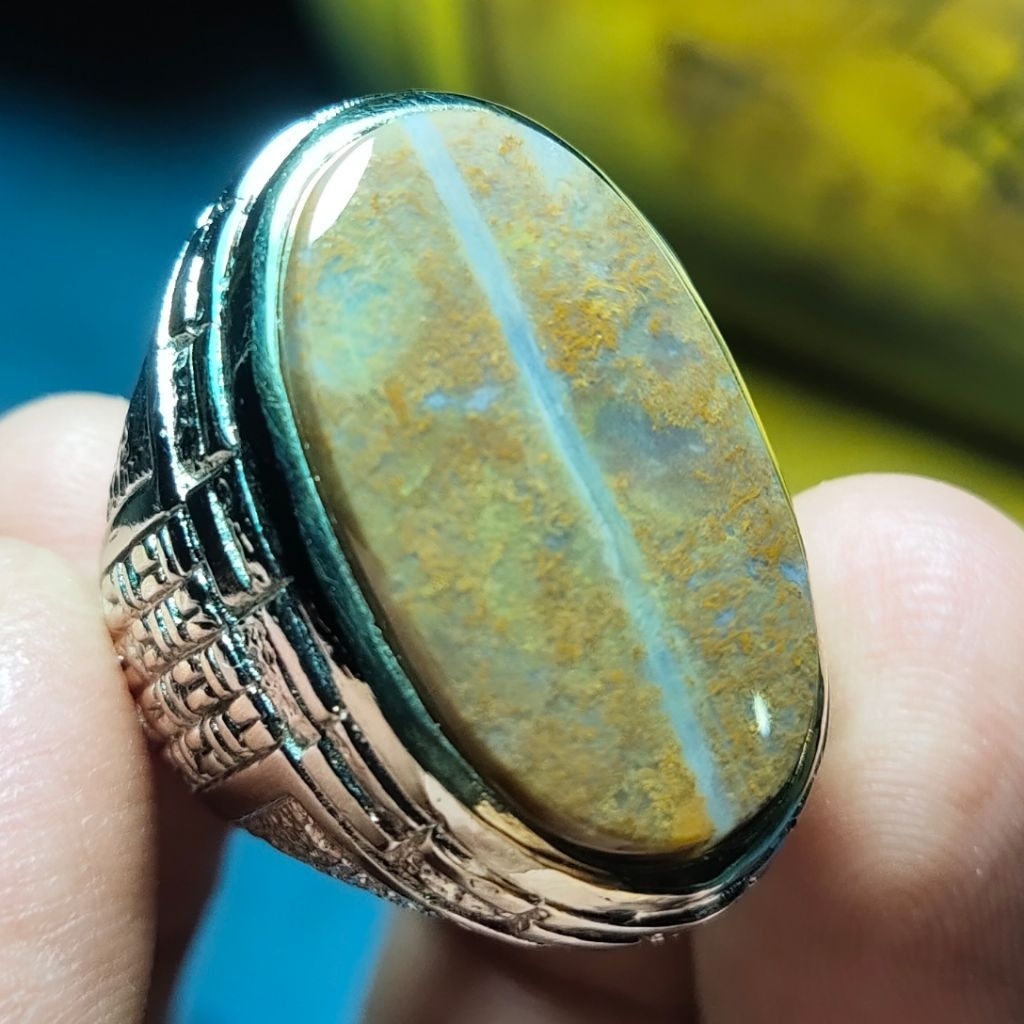 Batu Kendit Lumut - Moss Agate - Batu Cincin Kendit Kristal Lumut