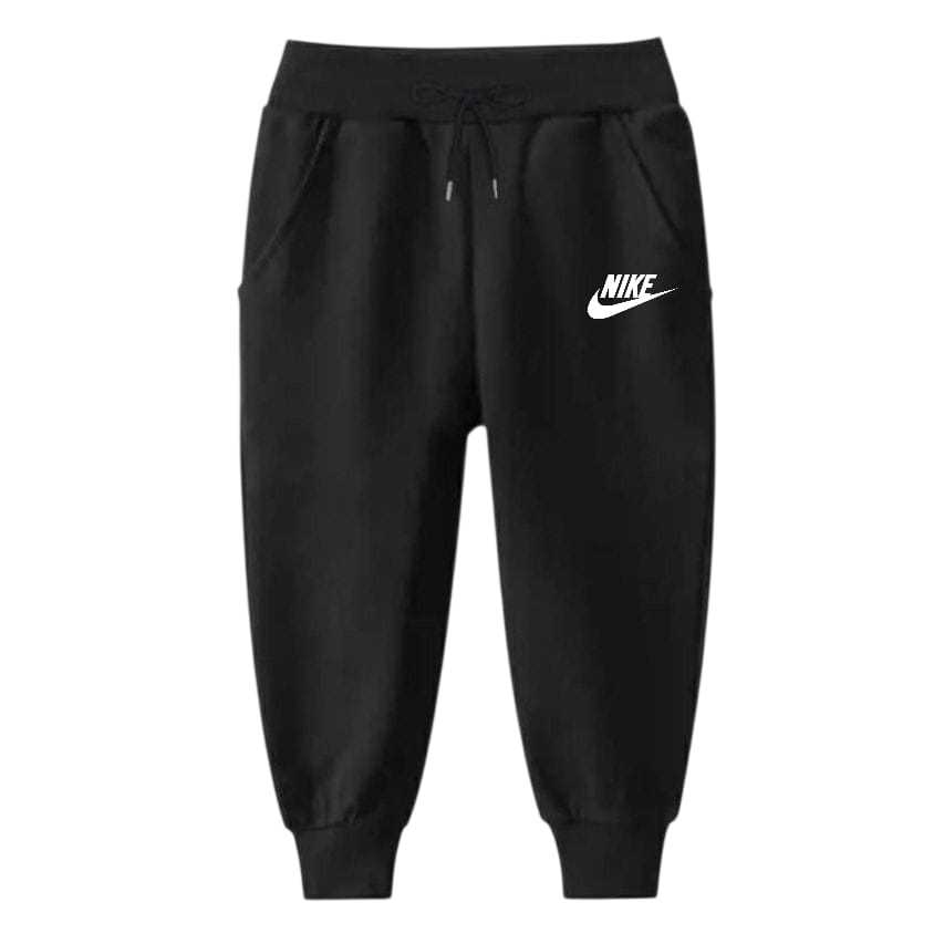 Celana jogger anak sablon DTF (nike) untuk anak usia 5-15 tahun laki-laki dan perempuan.