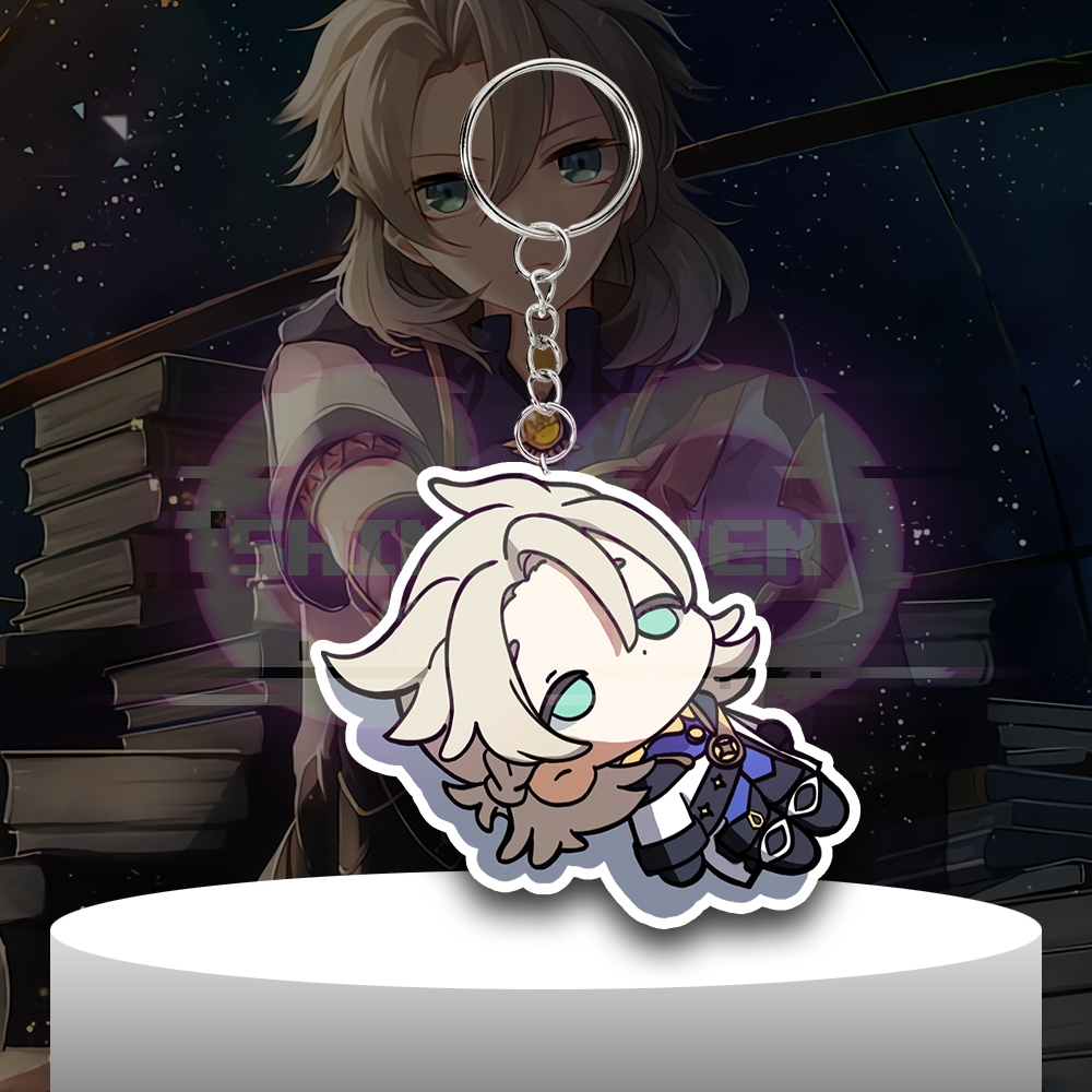 Gantungan Kunci Anime Genshin Impact Albedo - Ganci Akrilik - Keychain Acrylic