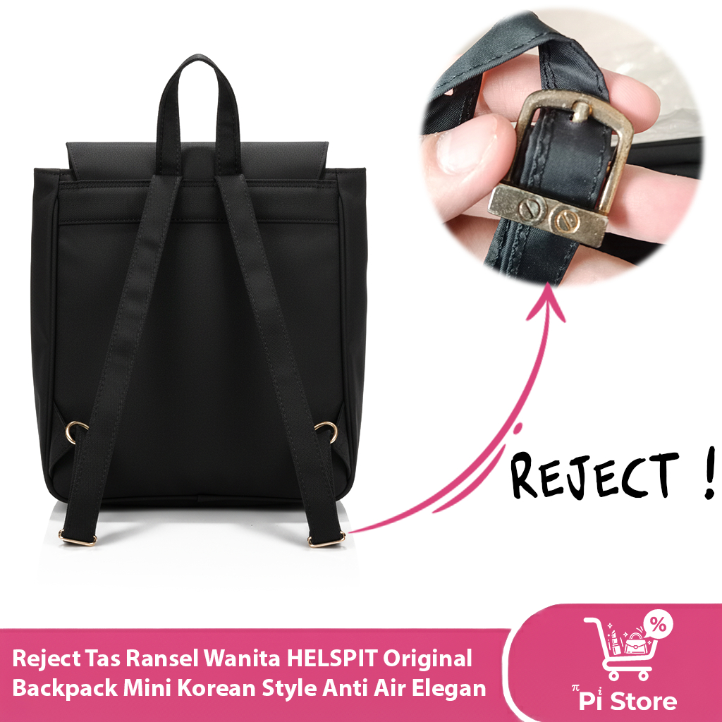 Reject Tas Ransel Wanita HELSPIT Original Backpack Mini Korean Style Anti Air Elegan