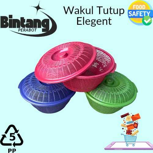 WAKUL TUTUP ELEGENT - BESEK NASI TUTUP HAJATAN PLASTIK - WAKUL TUTUP BERKATAN PLASTIK AWET