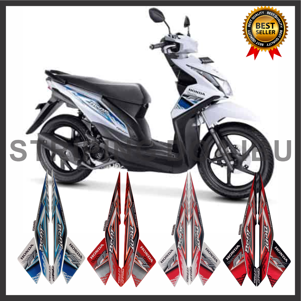 Stiker Striping Motor Honda Beat FI  Tahun 2014 full Set Body ( sudah di gunting)