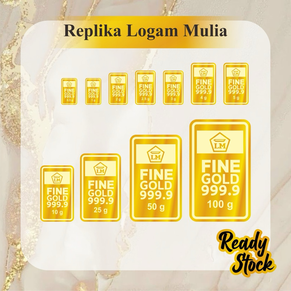 Replika Logam Mulia / Replika Mahar LM / Replika Mahar / Replika Emas Batangan