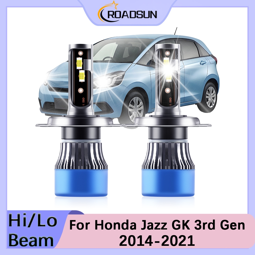 [For Honda Jazz] GK 3rd Gen 2014-2021 2PCS Lampu Led Depan Mobil 160W Super Terang Hi/Lo Beam 6000K 