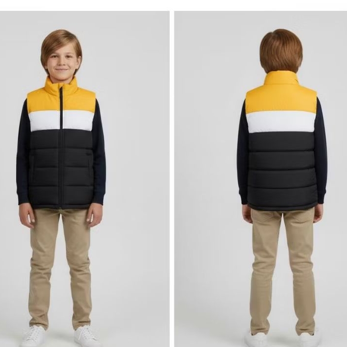 jaket rompi parasut kerah anak 3 warna