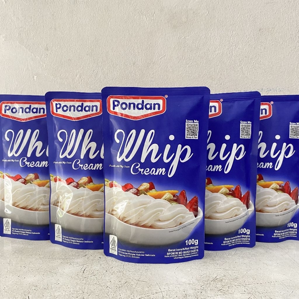 Pondan whip cream pouch 100 gram | whipcream pondan | pondan whip cream bubuk | whip cream bubuk