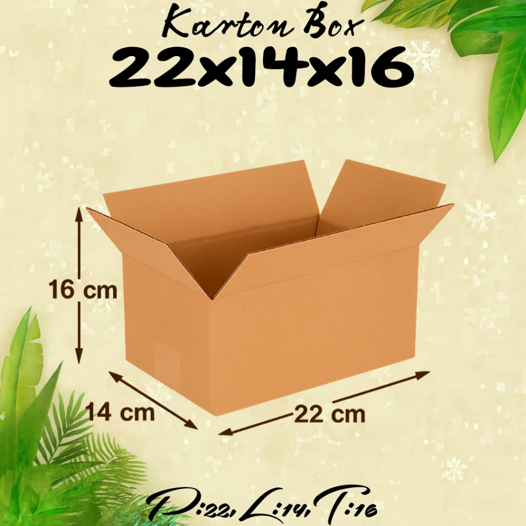 Kardus Packing UK 22x14x16 Kardus Polos,Kardus Murah,Kardus Mini,Kardus Kecil,Kardus Besar