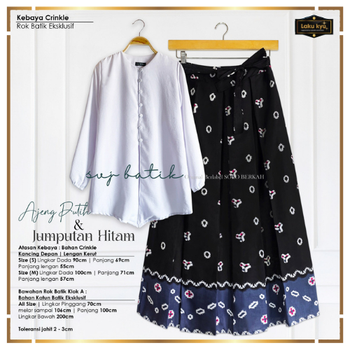 Set wanita batik rok klok A mayung katun Setelan Kondangan Batik Modern Dewasa Premium Baju Batik Sv