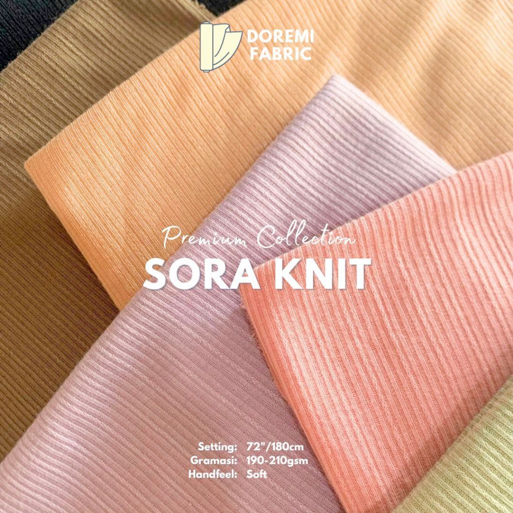 (METERAN) Kain DOREMI SORA KNIT 190-210 GSM