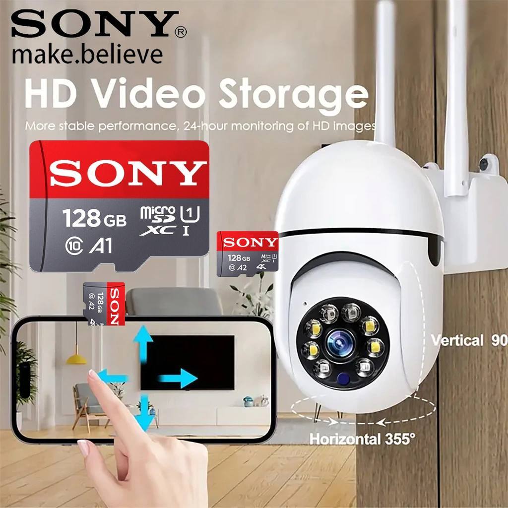 Sony memori card Ultra sd card MicroSD 2TB 1TB 512GB 256GB 128GB kartu sd A1 150MB/s microSDXC UHS-I