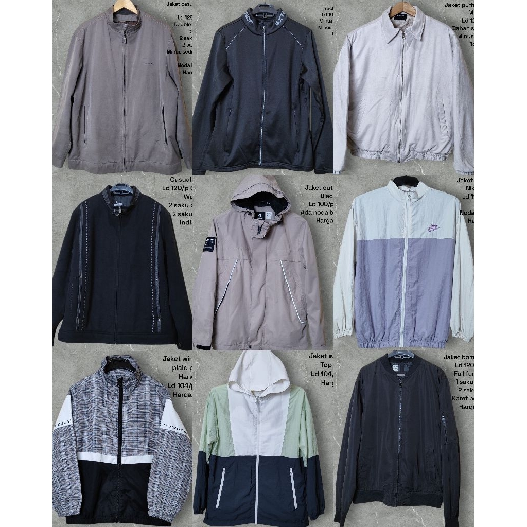 Jaket outdoor casual windbreaker tracktop descente