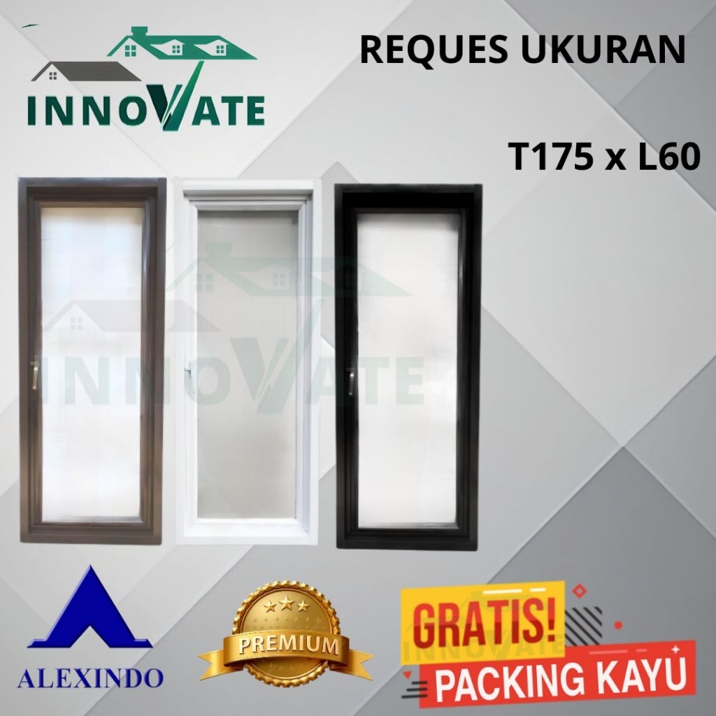 jendela aluminium alexindo ukuran sesuai reques
