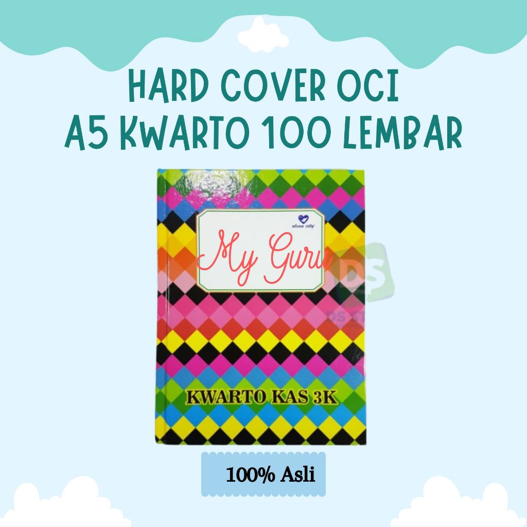 [PCS] BUKU TULIS OCI HARD COVER A5 KWARTO 100 LEMBAR