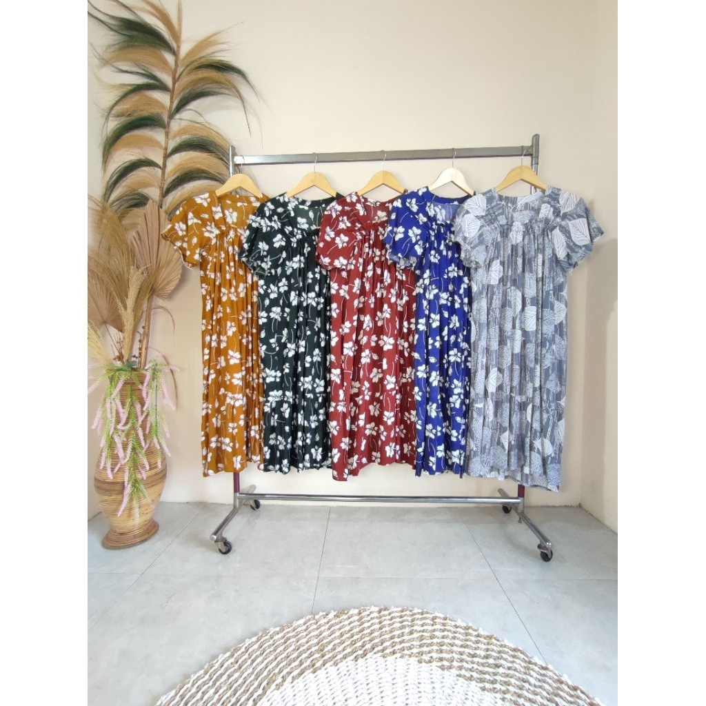 DASTER CHIBI KERUT DADA || DASTER FUJI || DASTER LENGAN PENDEK || DASTER KATUN RAYON