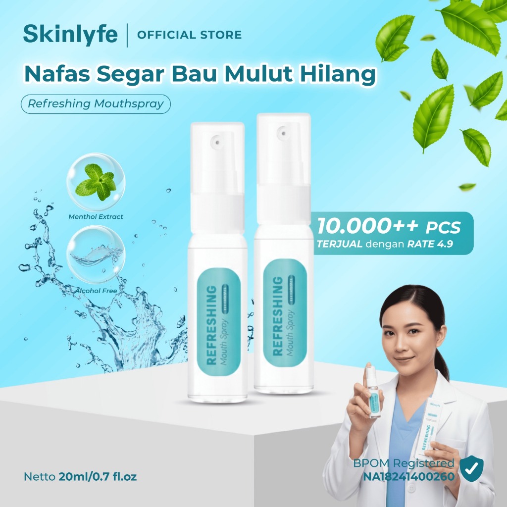 Skinlyfe Bundling Mouth Spray Pengharum Mulut Penghilang Bau Mulut Obat Mulut Bau Pemutih Gigi BPOM