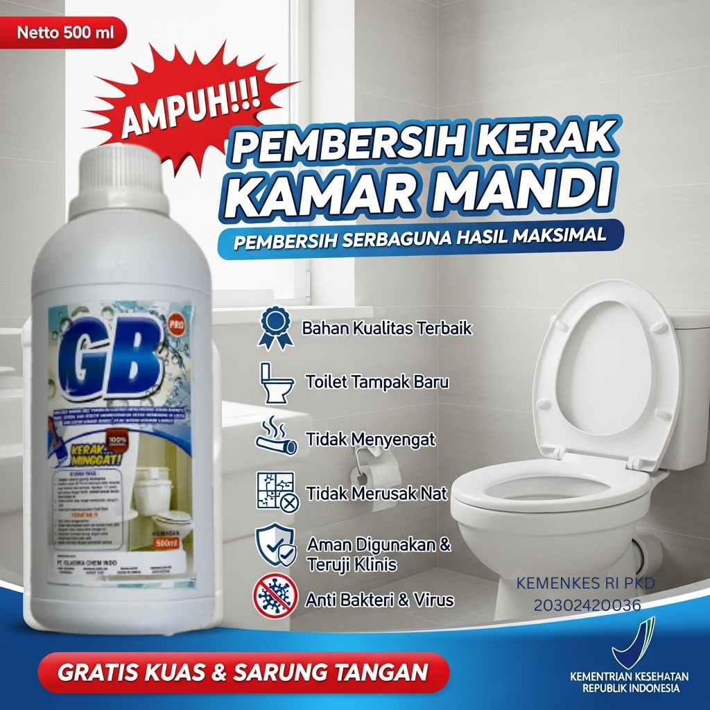 GB PRO Pembersih Keramik Kamar Mandi | Penghilang Kerak & Noda Membandel