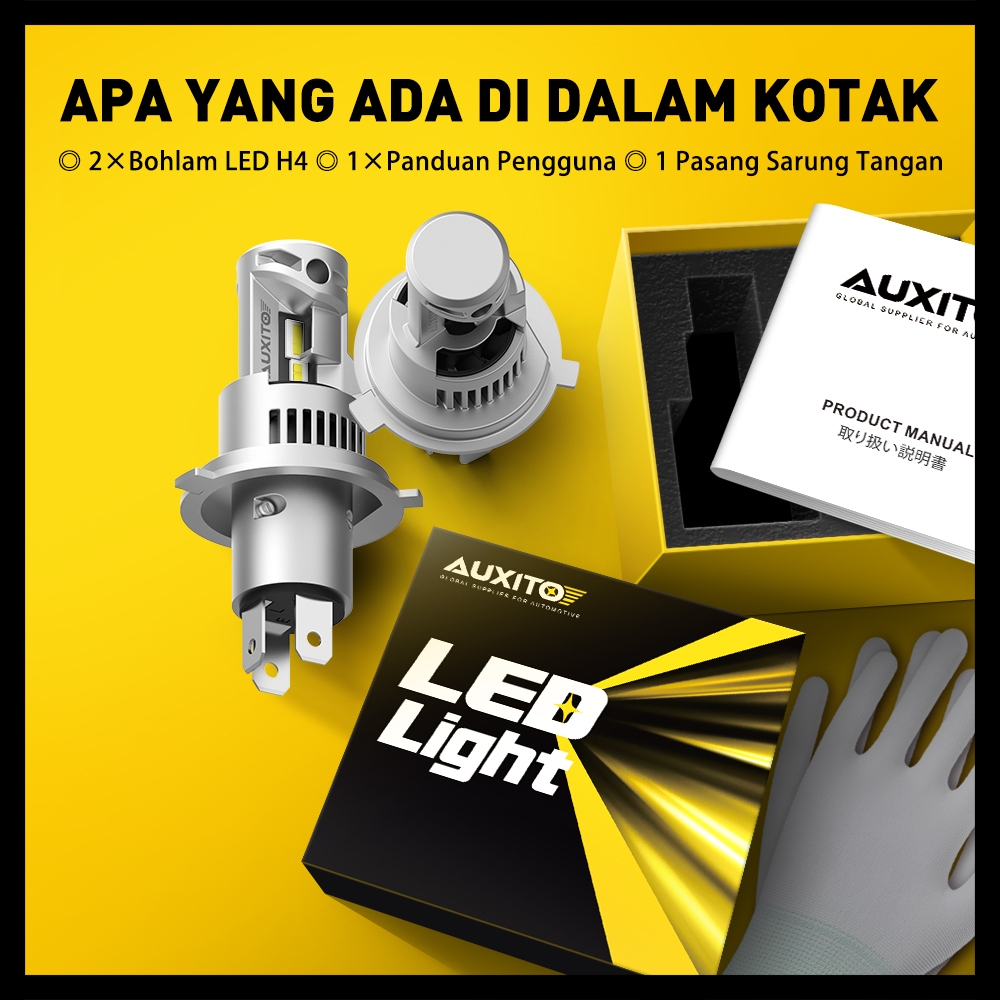 PALING MURAH Headlamp Lampu Mobil Motor LED Canbus H4 9003 HB2 6000K Putih Super Terang 40000LM