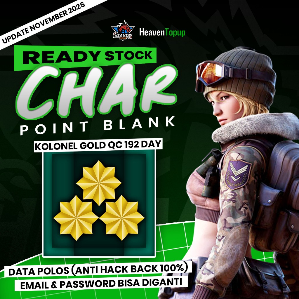 Kolonel Gold QC 192 Day (Inv ±579) Data Polos Full Title | Char Point Blank/Char PB
