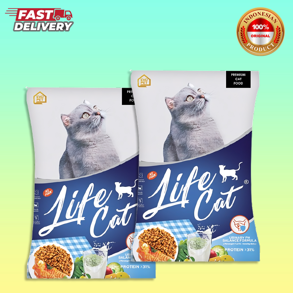 Life Cat Dry Food / Life Cat Dry Food 1 kg Freshpack || Makanan Kucing Dry Food
