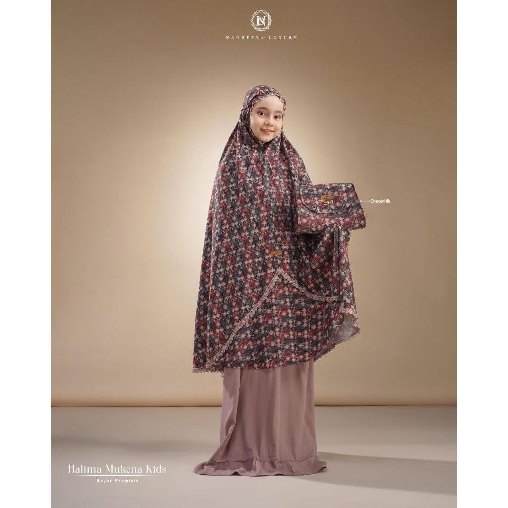 Mukena Anak setelan Nadheera Luxury free pouch exclusive