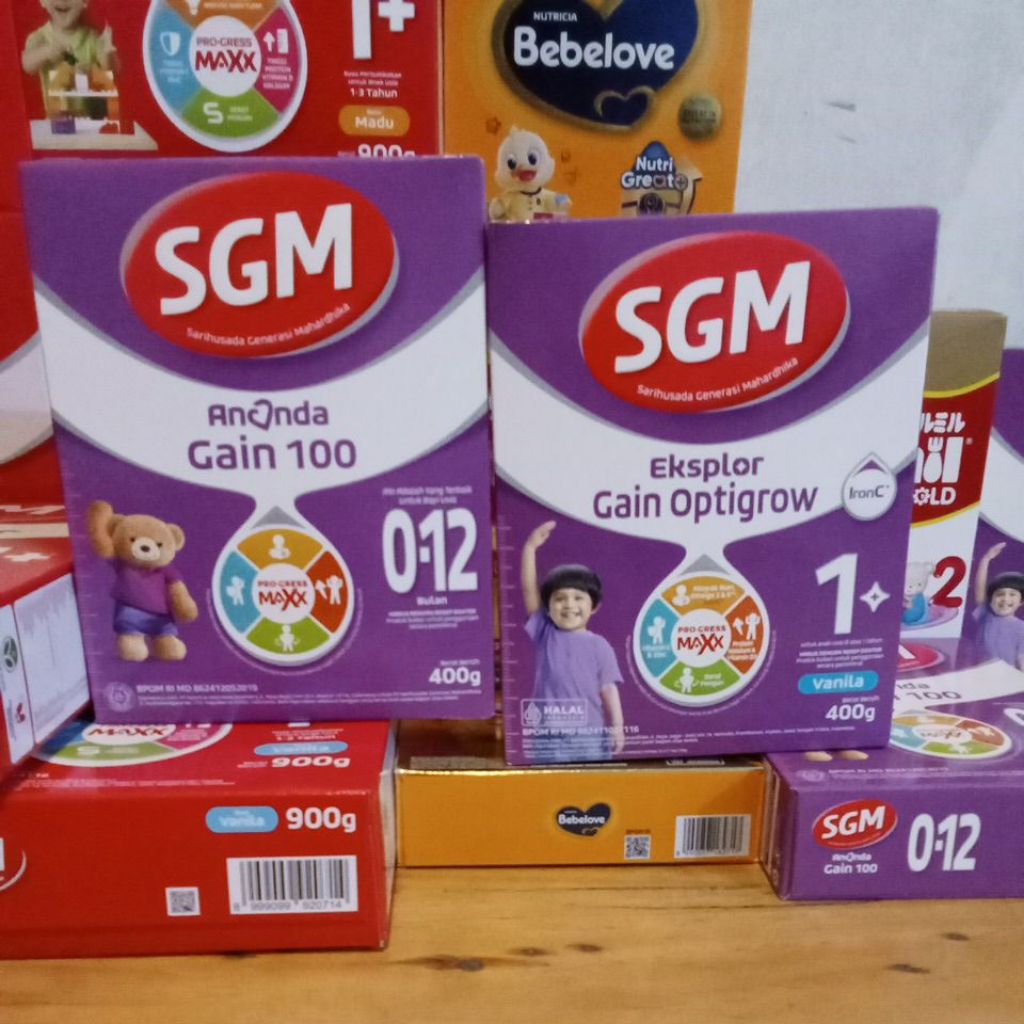 [TERMURAH] SGM ANANDA GAIN 100 & EKSPLOR GAIN OPTIGROW 1+ BERAT 400 GRAM, EPX SEP 2027