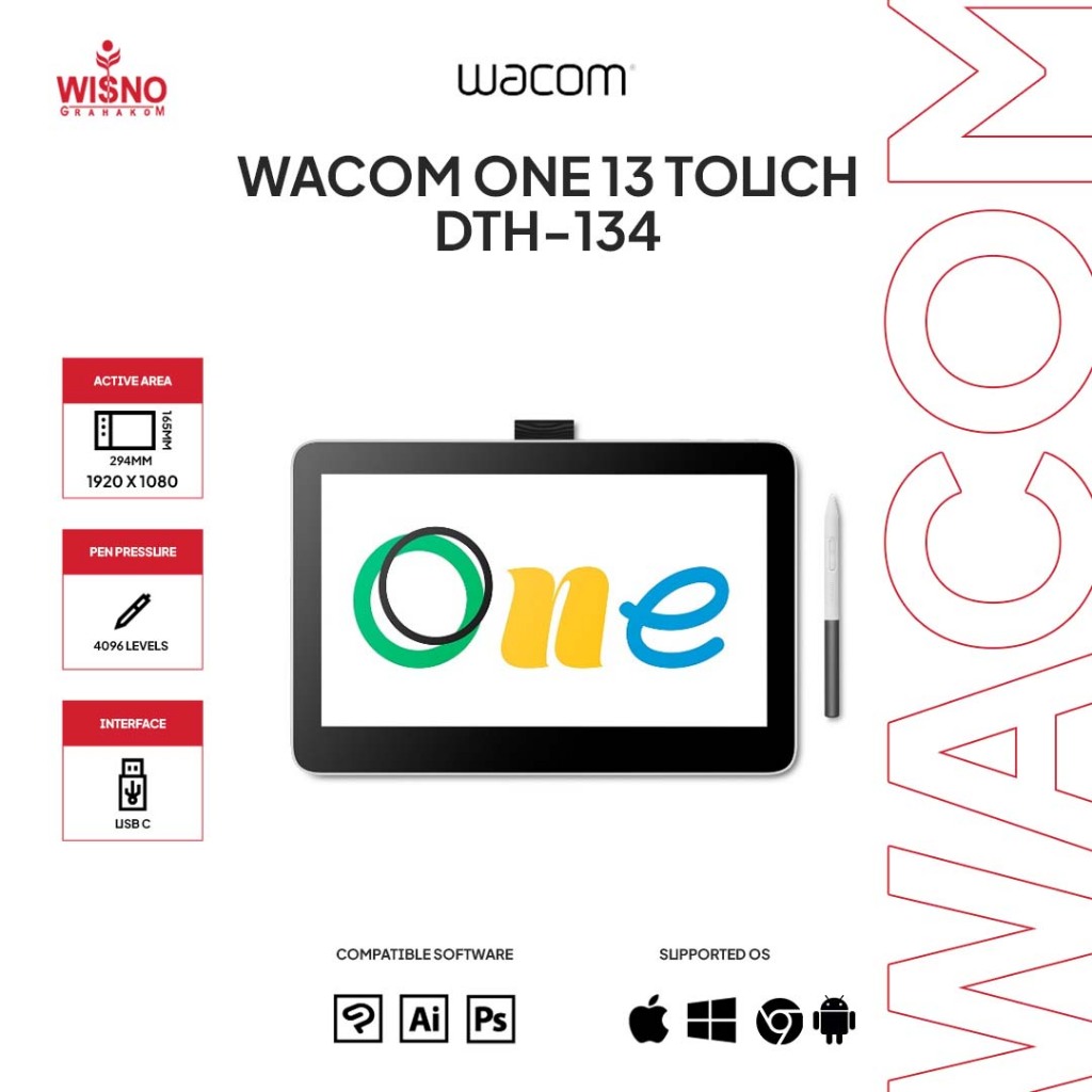 Wacom One Pen Display 13 Touch Pen Display DTH134