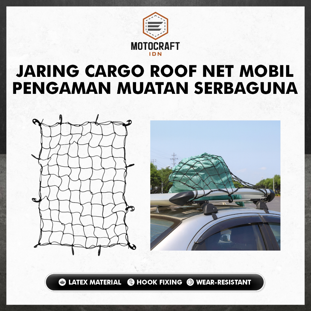 JARING ATAP MOBIL / Cargonet Atap Mobil / Tali atap mobil ROOF RACK Kuat