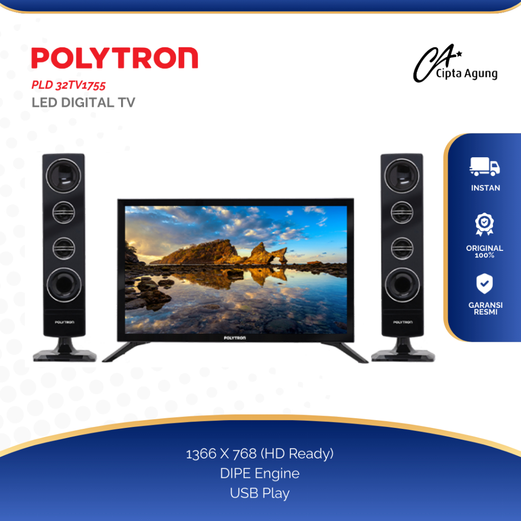 POLYTRON LED TV PLD 32TV1755 PLD32TV1755 32 TV 1755 32 32TV 1755 32 TV1755 INCH 32INCH 32 INCH DIGIT
