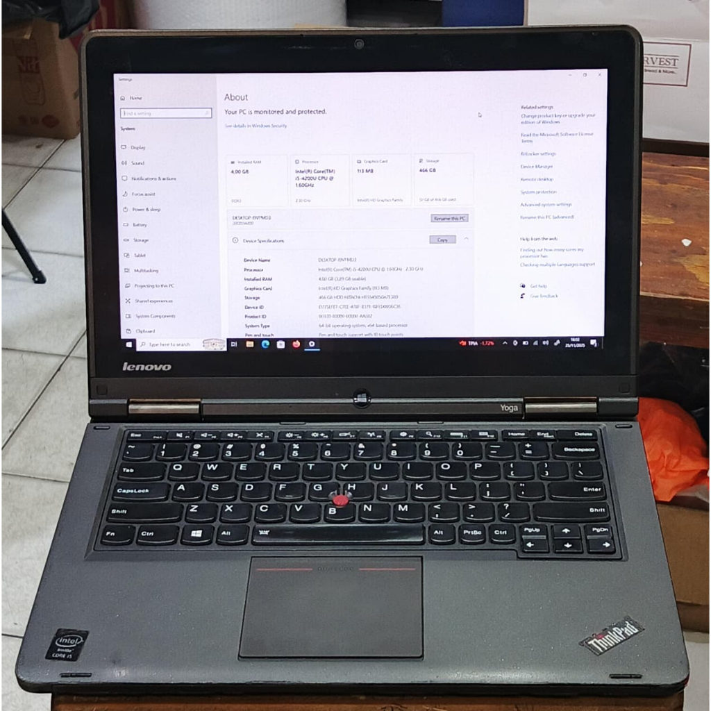 Laptop Lenovo Thinkpad Yoga Second/laptop murah/ Ram 4GB/512GB Touchscreen