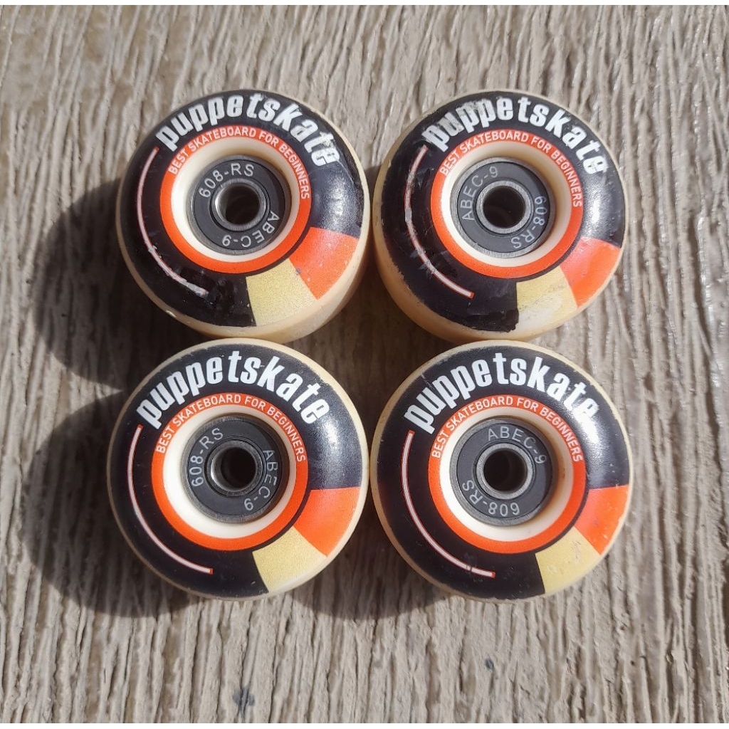 Skateboard Wheels Puppets + bearing abec 9 second / bekas