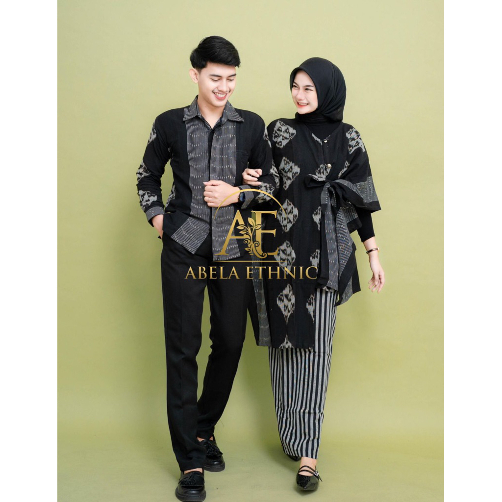 VIOLA BLACK COUPLE TENUN - COUPLE TENUN - COUPLE BATIK TENUN - COUPLE TENUN KONDANGAN