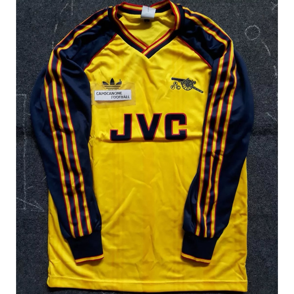 BAJU JERSEY ARSENAL RETRO 1988 88 1989 1990 89 90 home AWAY LS LONGSLEEVE PANJANG 1987 87